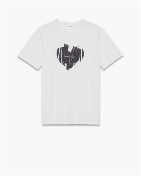 ysl heart shirt|Saint Laurent Heart T.